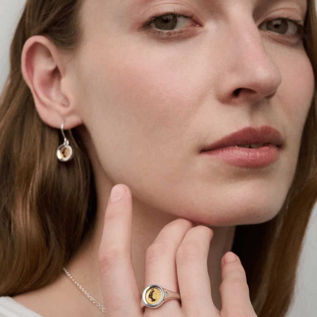 Britannia 1/40oz Drop Earring, Silver - Image 6