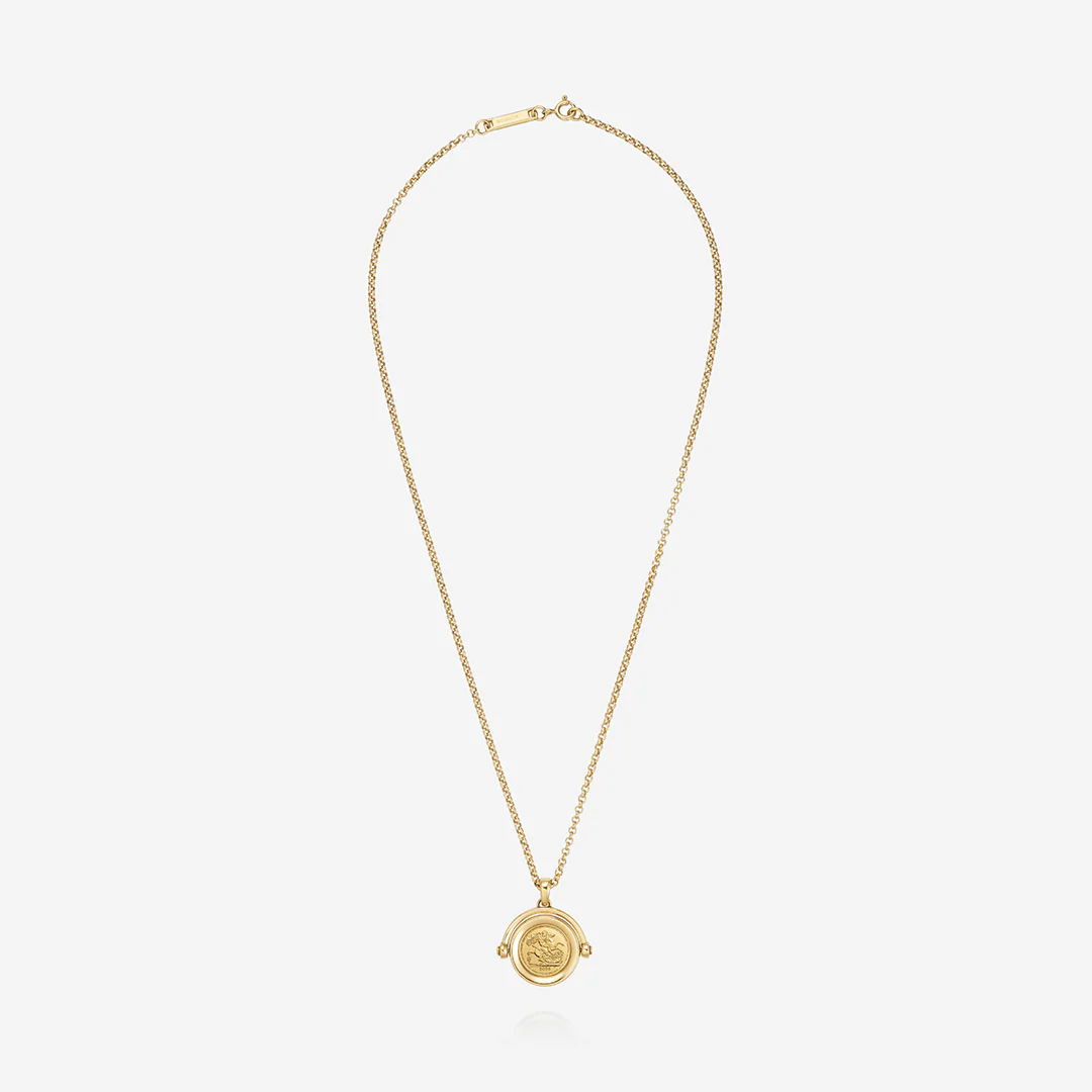886 2026 Quarter Sovereign Coin Spinner with 18ct Yellow Gold Chain - Image 8