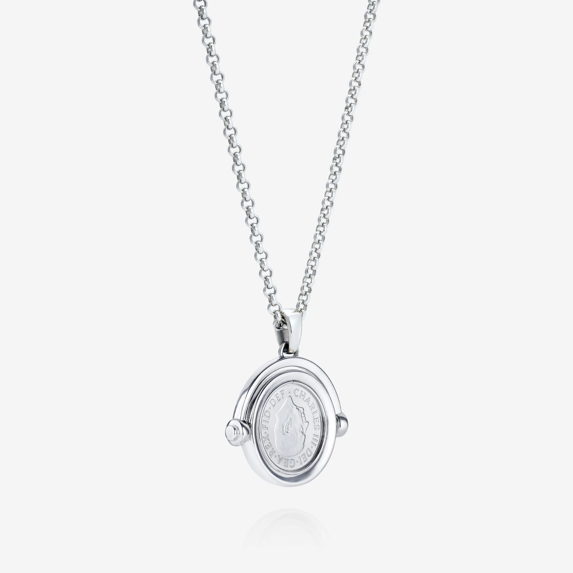 886 2026 Sixpence Coin Spinner with Chain Sterling Silver - Image 7