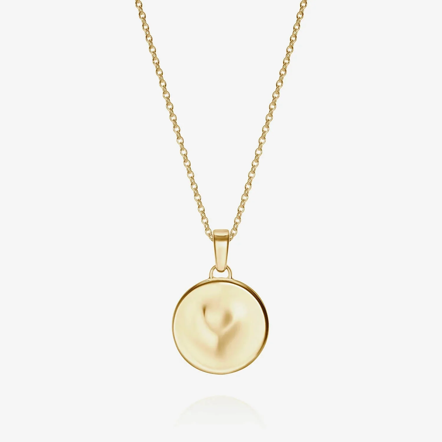 886 Caustic Heart Pendant with Chain in 18ct Yellow Gold - Image 3