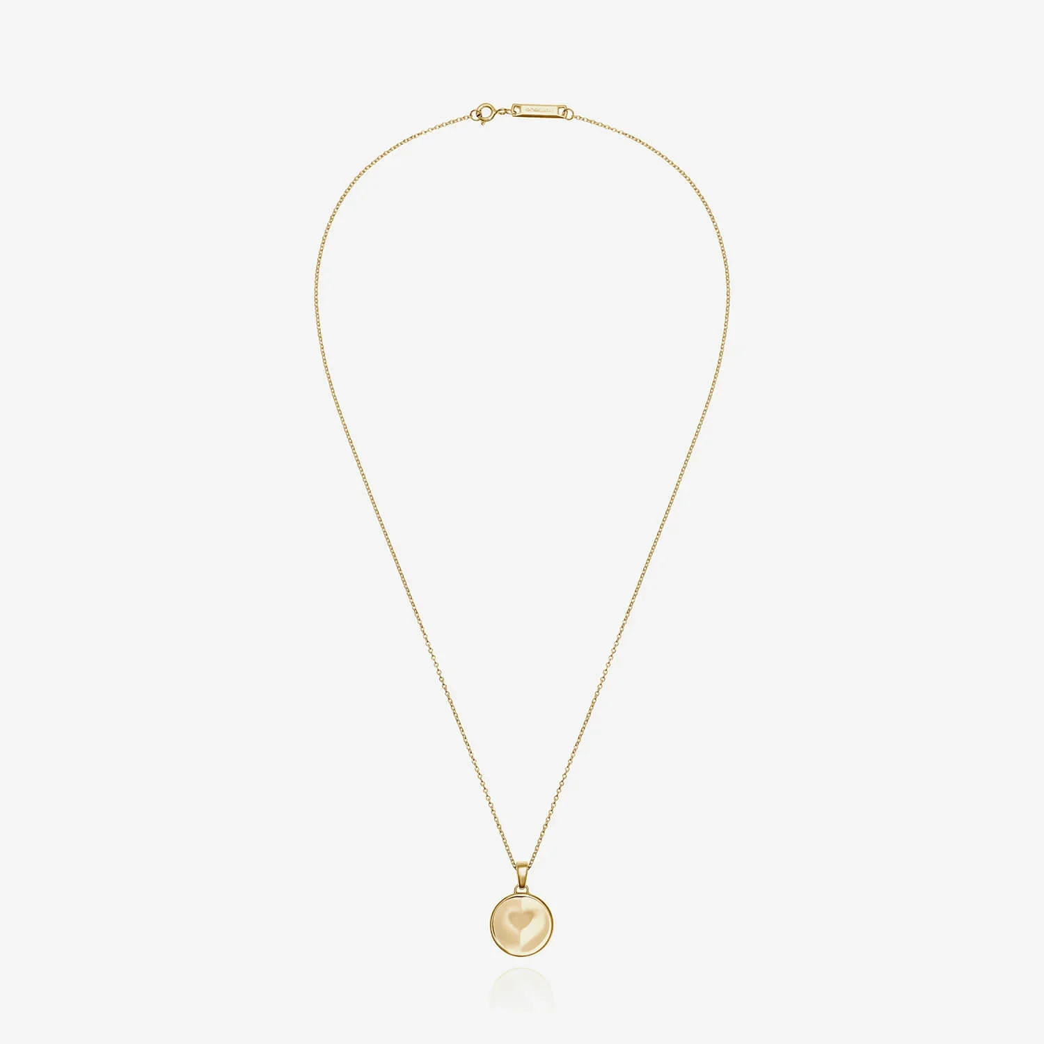 886 Caustic Heart Pendant with Chain in 18ct Yellow Gold - Image 4
