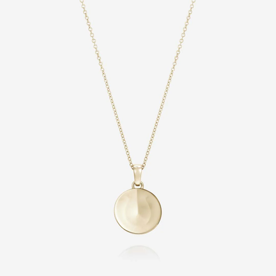 886 Horseshoe Caustic Pendant with Chain 9ct Yellow Gold - Image 2