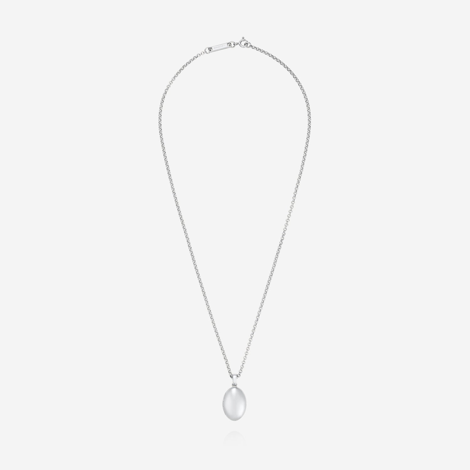 886 Oval Locket With Chain Sterling Silver - Image 5