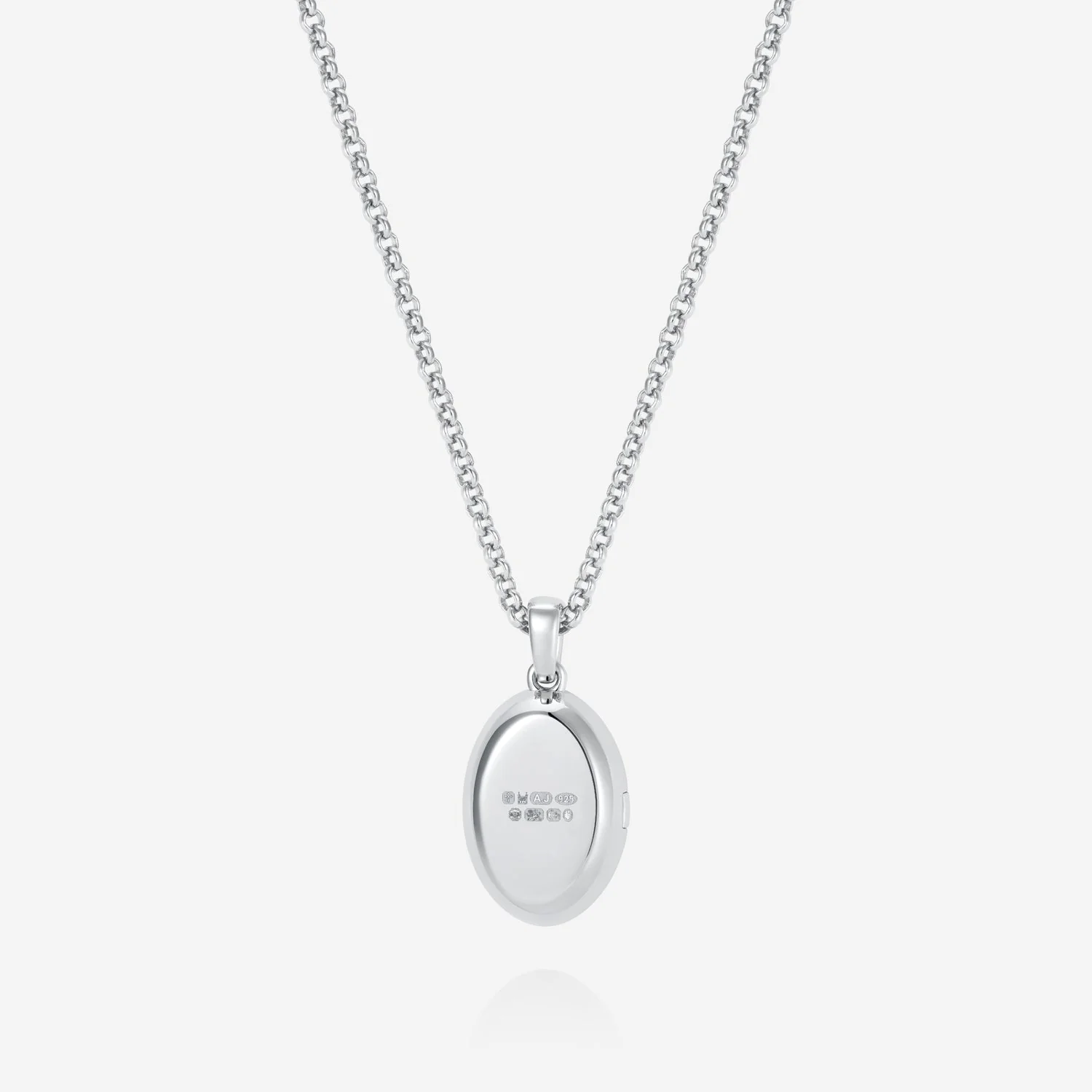 886 Oval Locket With Chain Sterling Silver - Image 6