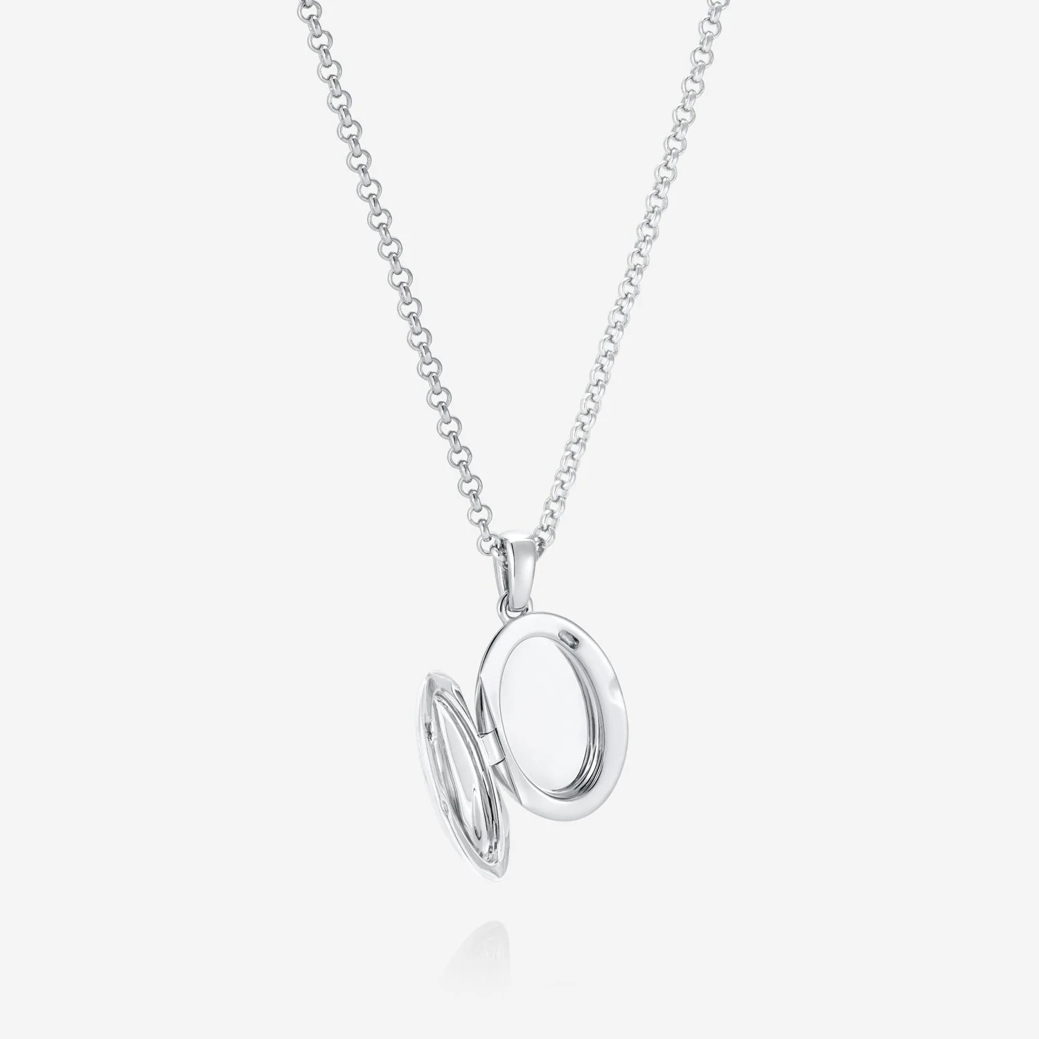 886 Oval Locket With Chain Sterling Silver - Image 7
