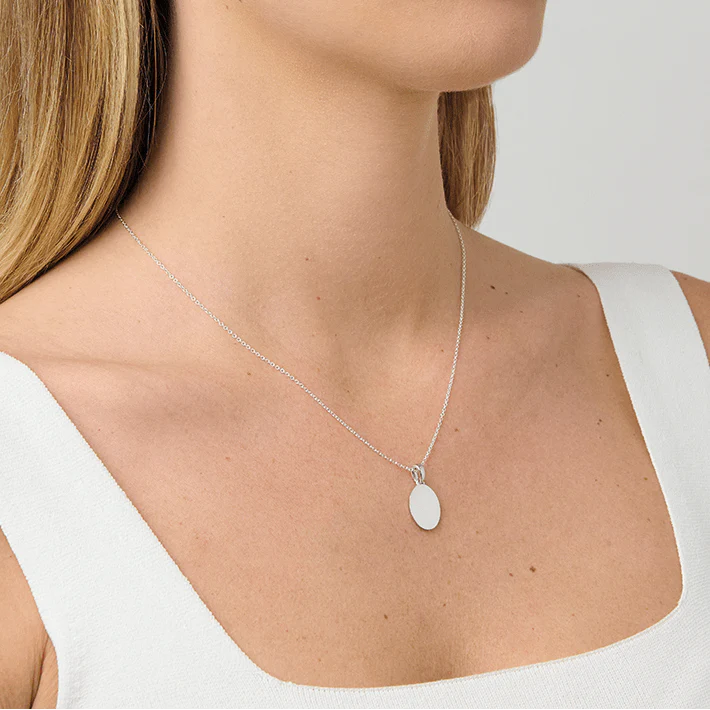 886 Oval Pendant With Chain Sterling Silver - Image 4