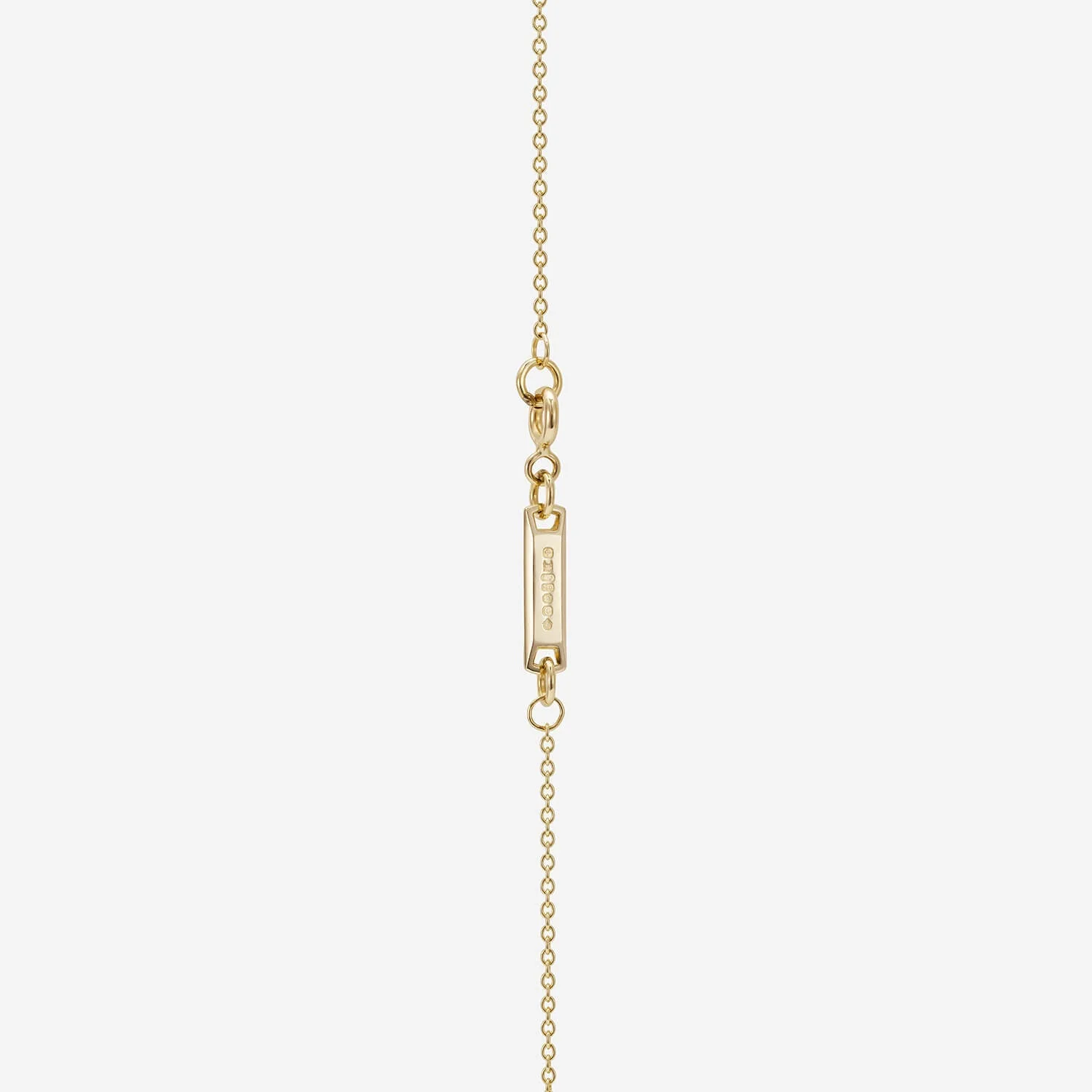 886 Pavé Button Pendant with Chain in 18ct Yellow Gold - Image 4