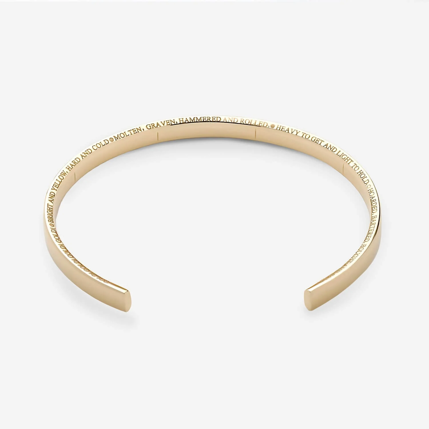 886 Poem Cuff in 9ct Yellow Gold - Image 3