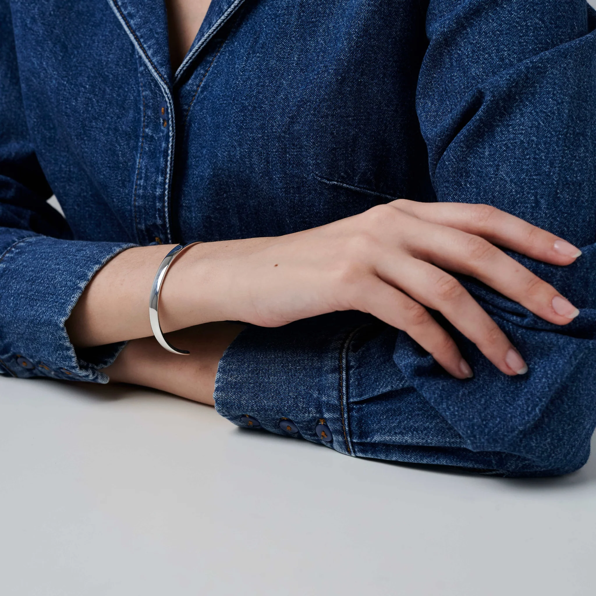 886 Poem Cuff in Sterling Silver - Image 4