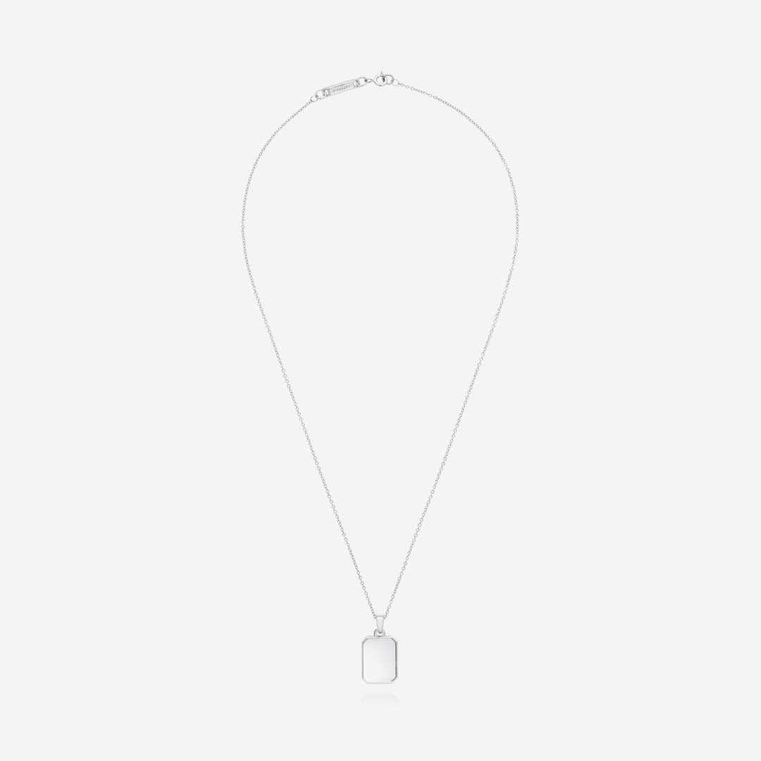 886 Rectangle Pendant With Chain Sterling Silver - Image 3