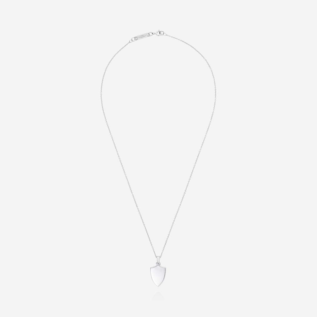 886 Shield Pendant With Chain Sterling Silver - Image 3