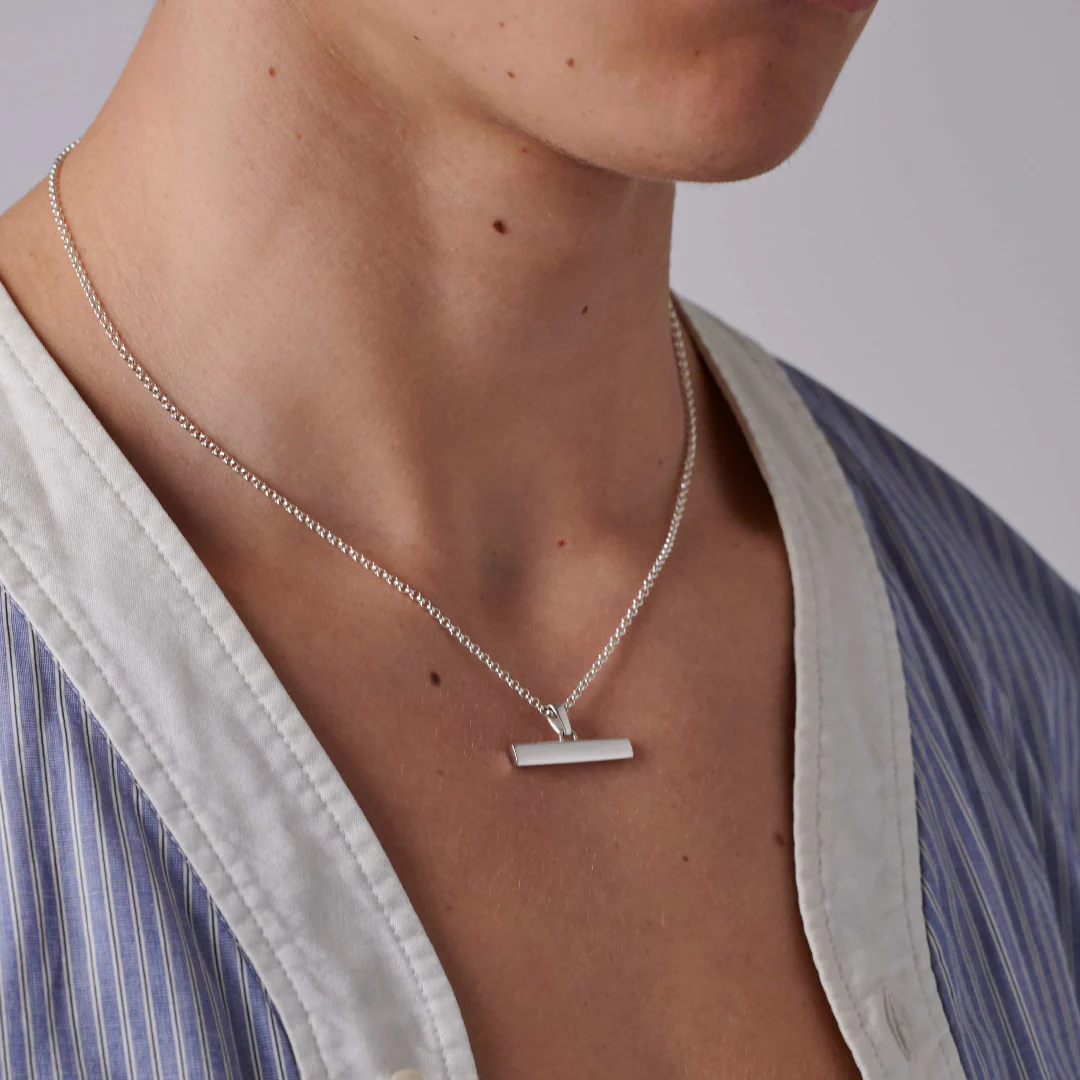 886 T-Bar Pendant in Sterling Silver - Image 3