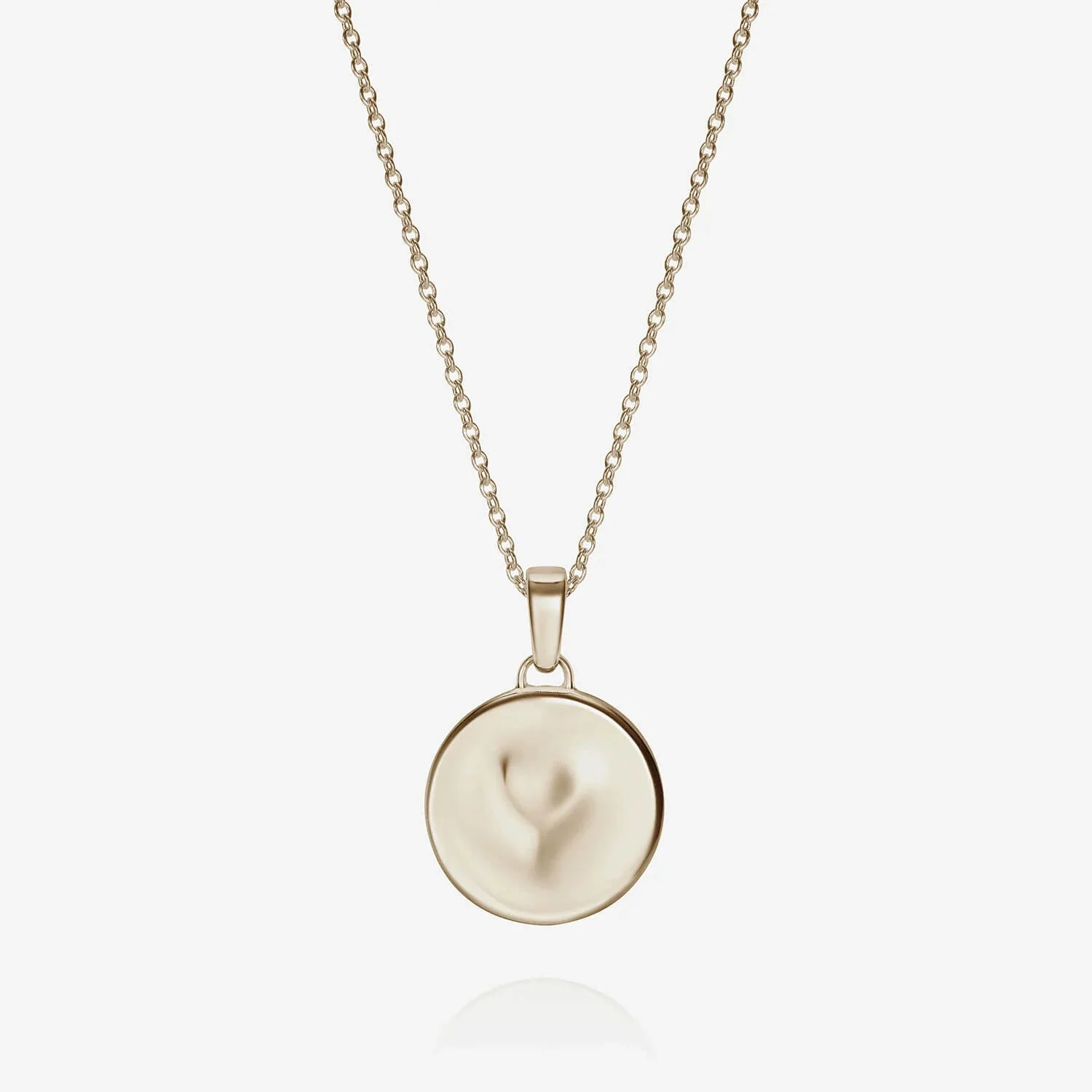 886 Caustic Heart Pendant with Chain in 9ct Yellow Gold - Image 3