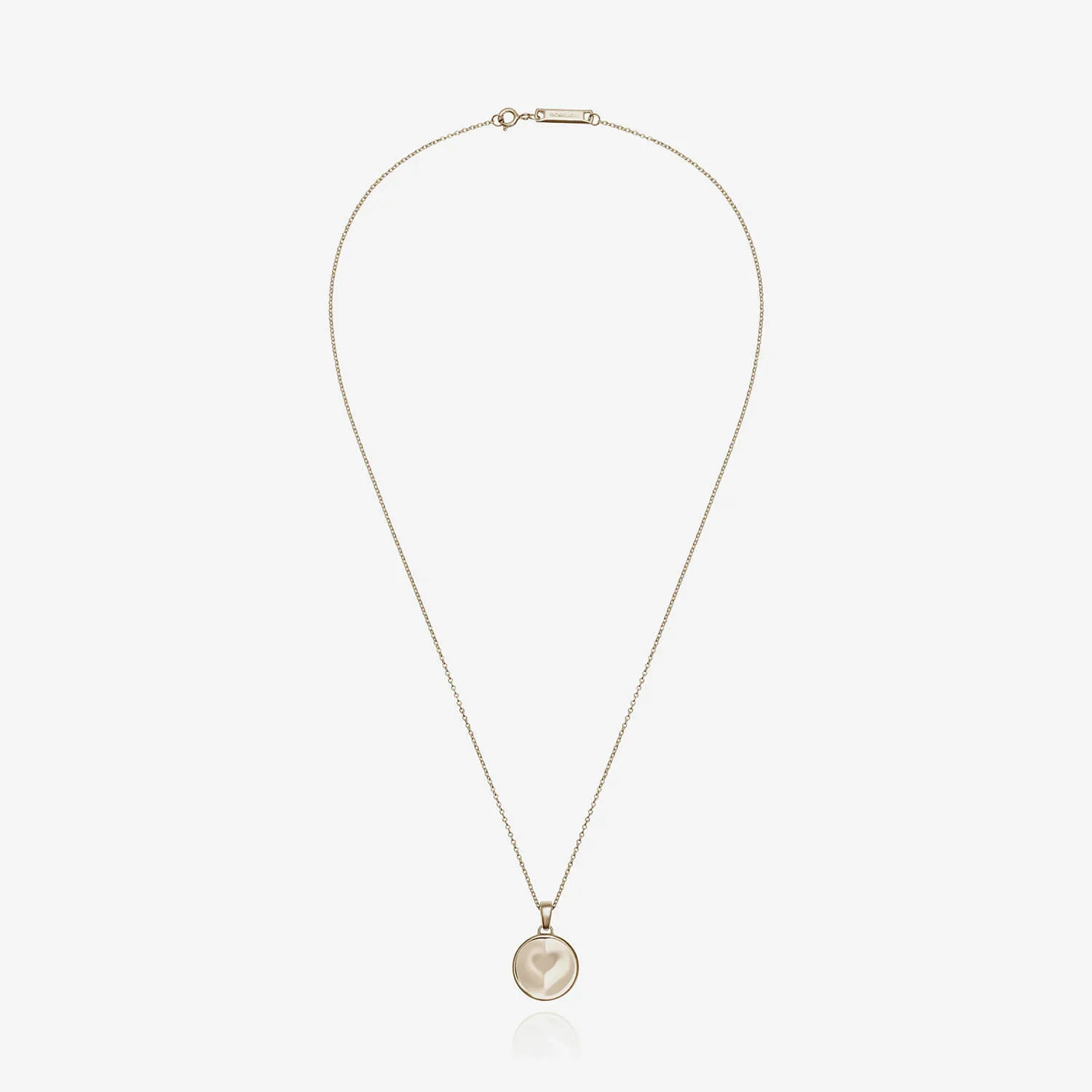 886 Caustic Heart Pendant with Chain in 9ct Yellow Gold - Image 4