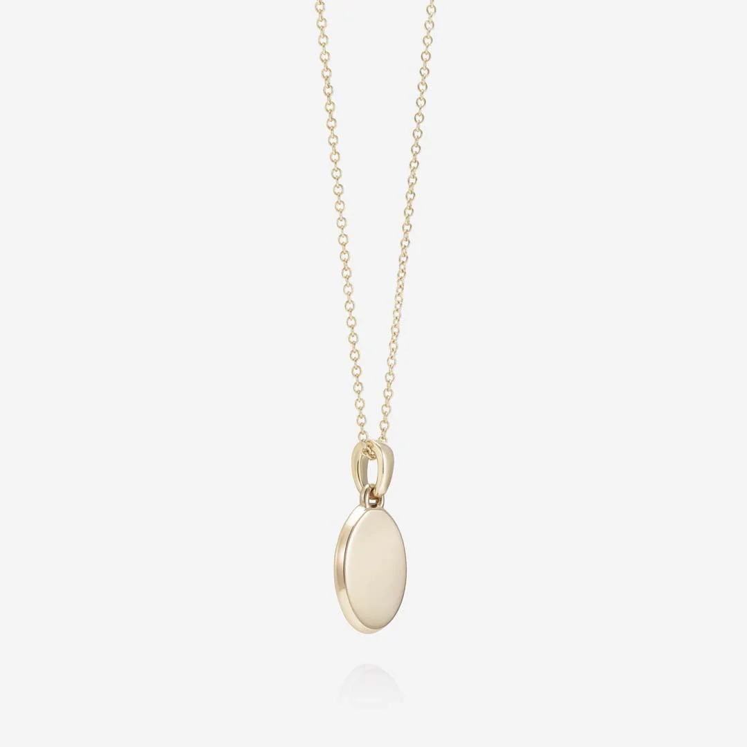 886 Oval Pendant With Chain 9ct Yellow Gold - Image 2