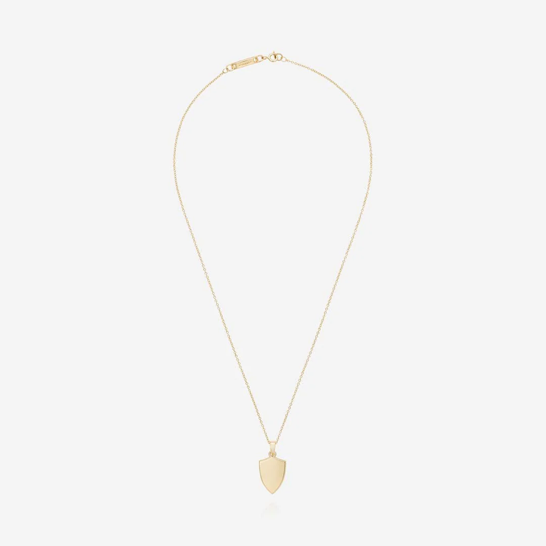 886 Shield Pendant With Chain 18ct Yellow Gold - Image 3