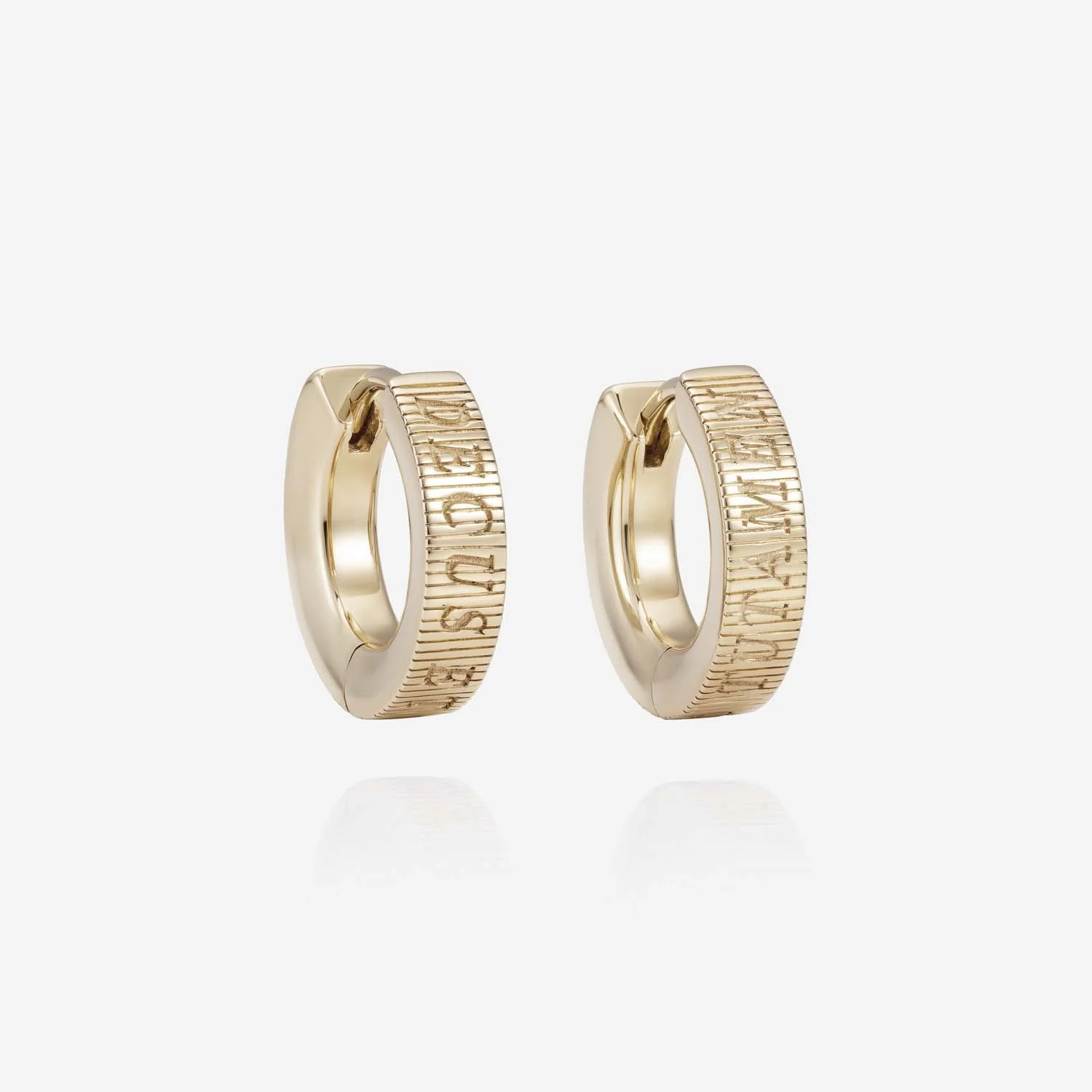 Tutamen Huggie Hoop Earrings 9ct Yellow Gold