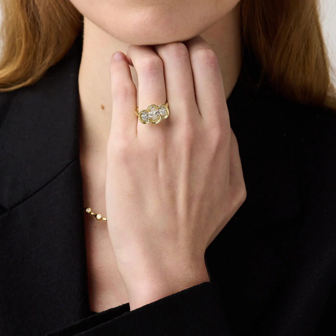 Frameset Trilogy Diamond Engagement Ring, 18ct Yellow Gold - Image 5