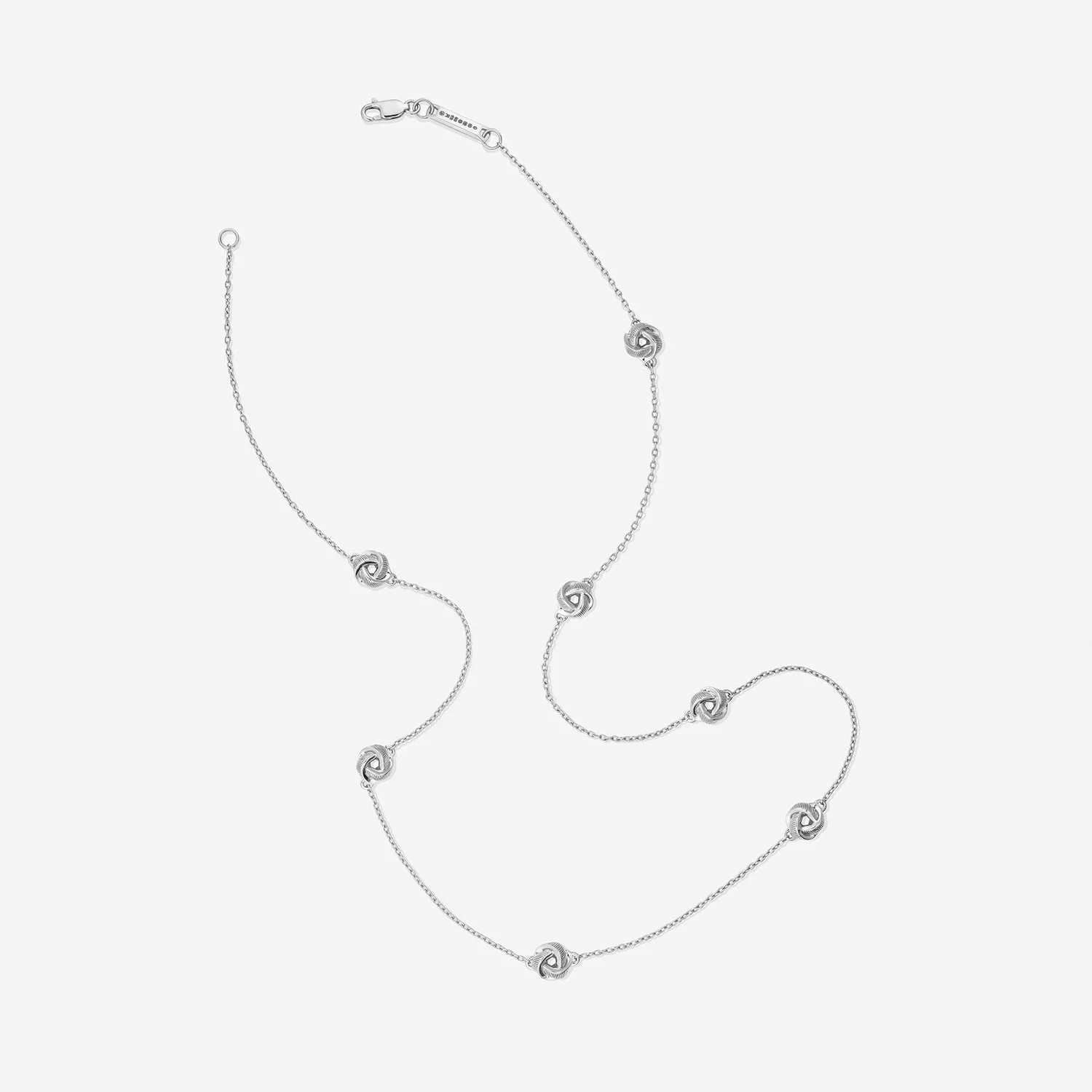 Knot Necklace 18" Sterling Silver - Image 3
