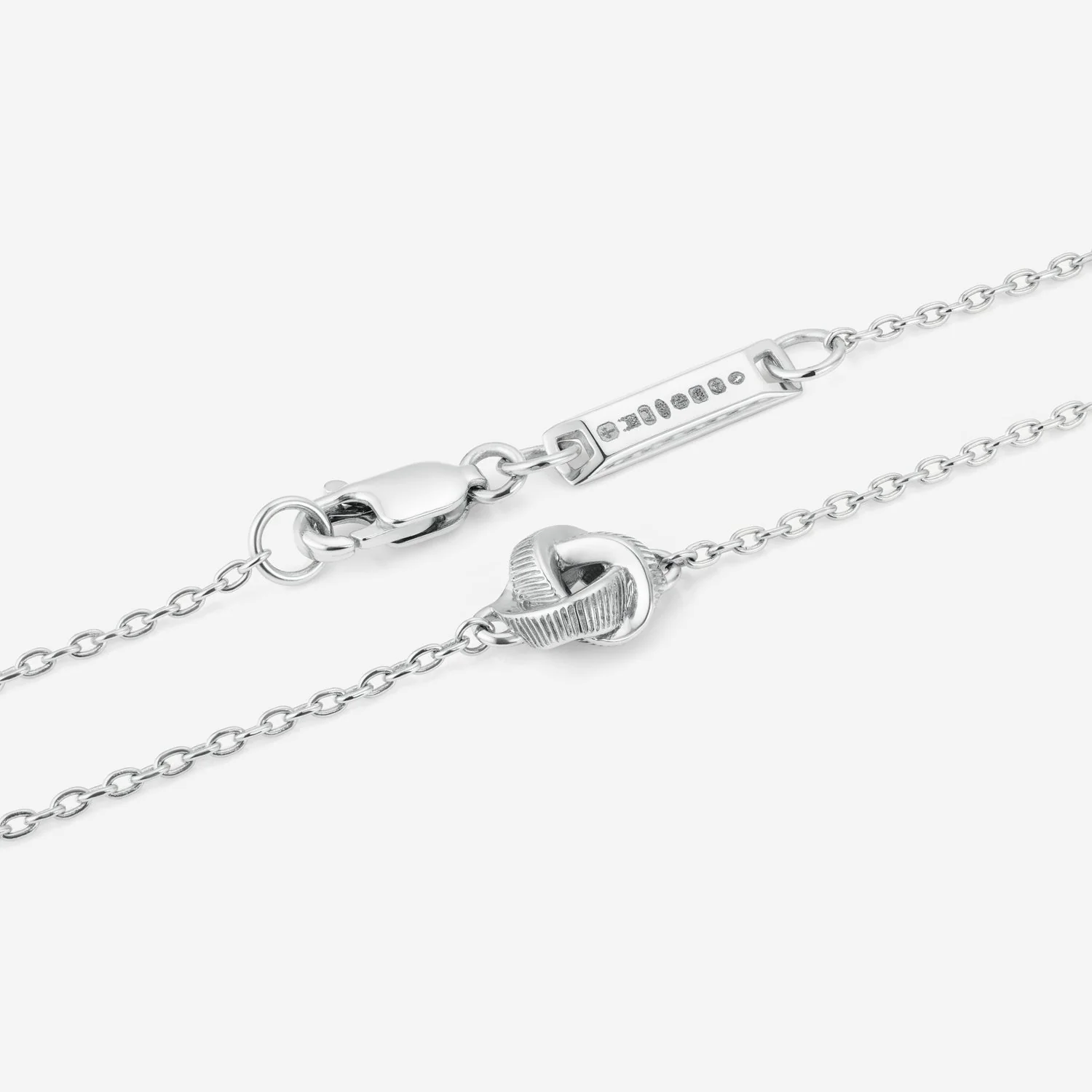 Knot Necklace 18" Sterling Silver - Image 5