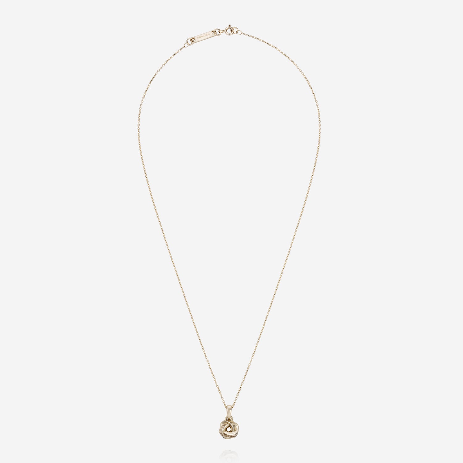 Knot Pendant With Chain 9ct Yellow Gold - Image 3