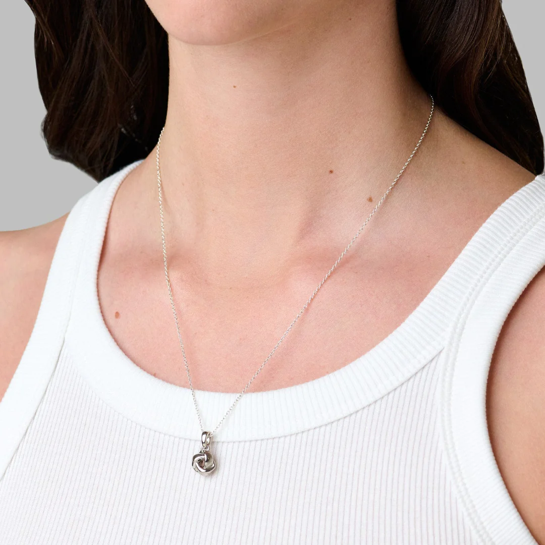 Knot Pendant With Chain Sterling Silver - Image 4