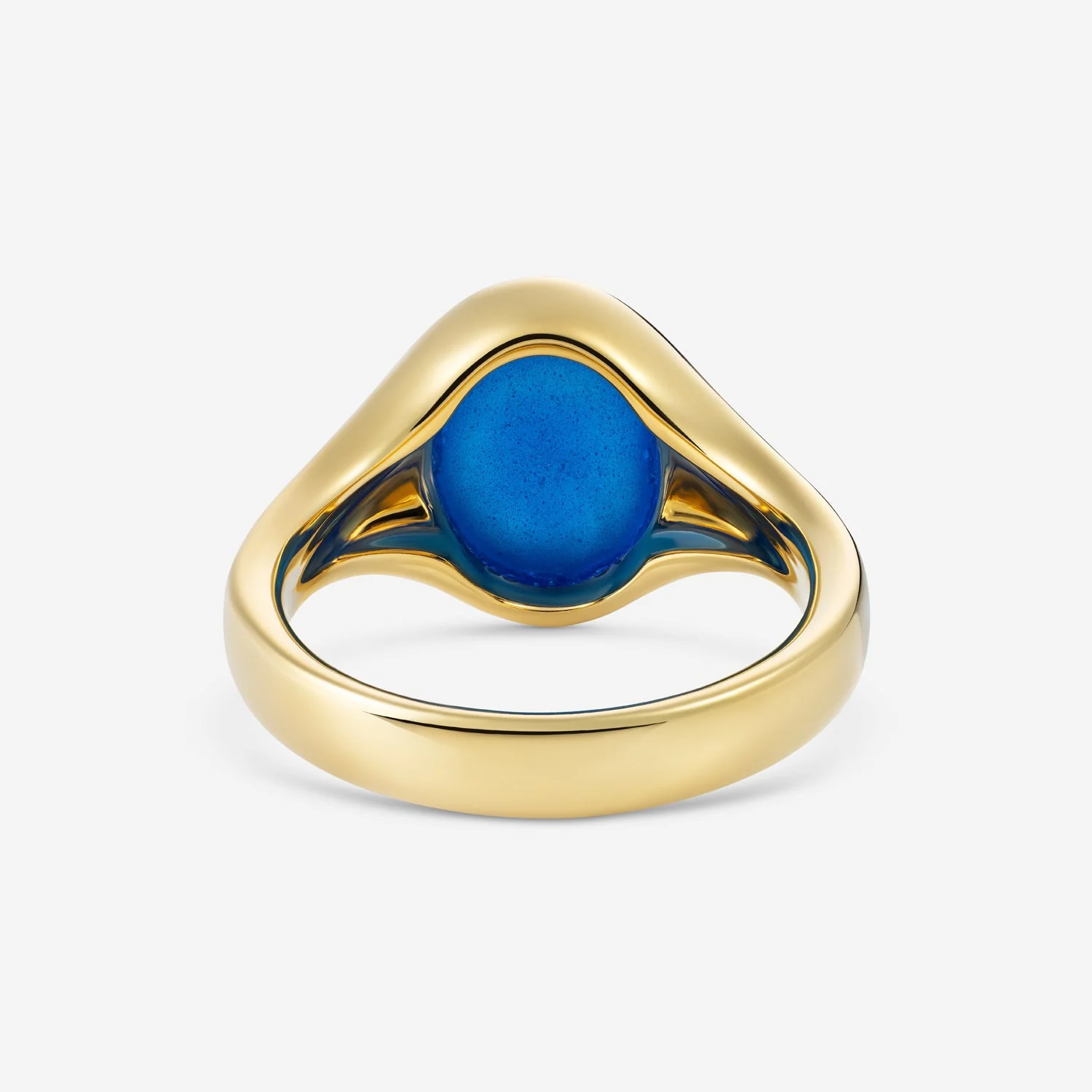 Night Sky Enamelled Signet Ring in 18ct Yellow Gold - Image 3
