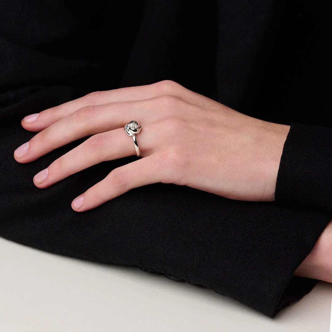 Pearl Knot Ring Sterling Silver - Image 4