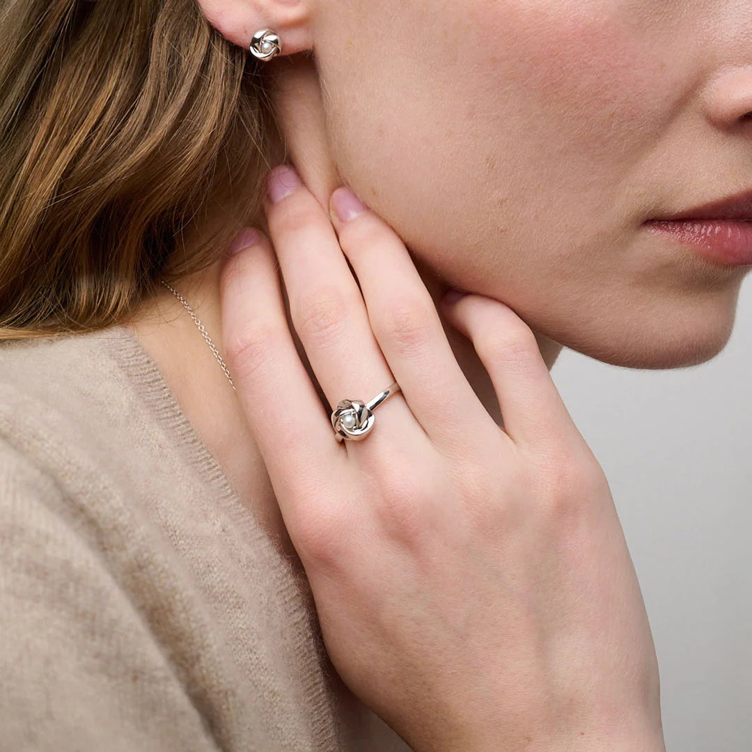 Pearl Knot Ring Sterling Silver - Image 5