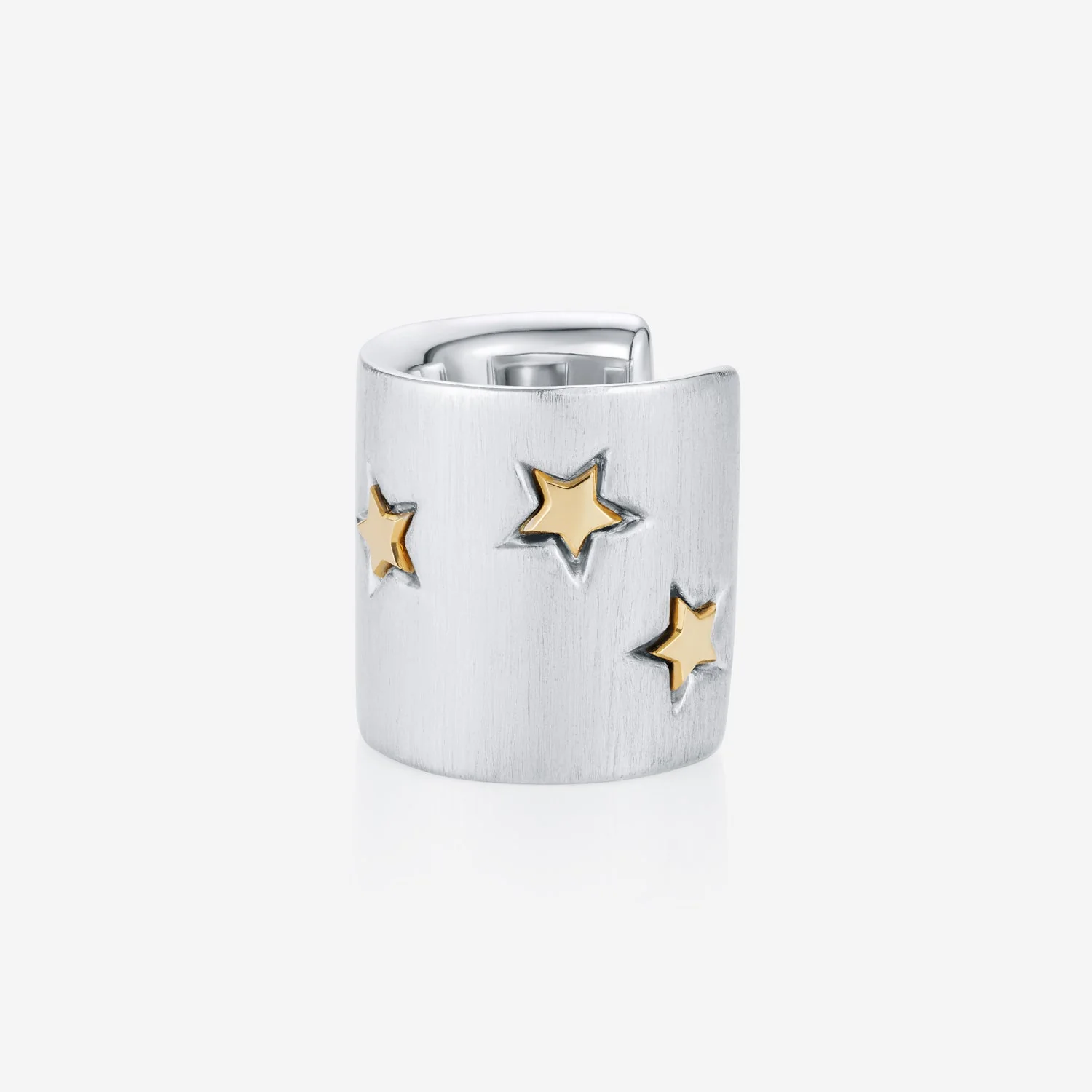 Shooting Star Enlarged Ear Cuff Silver & 9ct Yellow Gold - Image 3