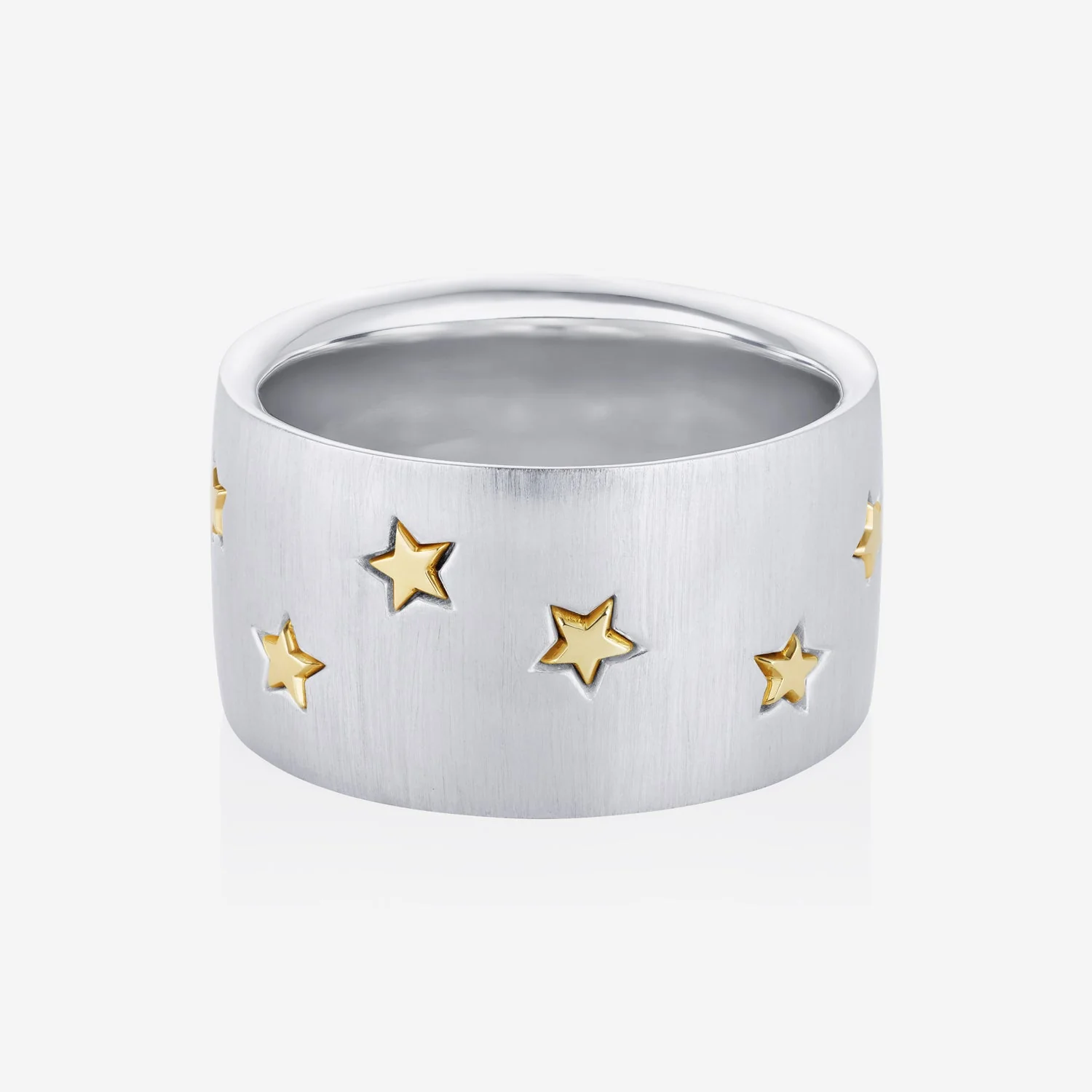 Shooting Star Heavy Band Ring in Sterling Silver & 9ct Yellow - Image 3