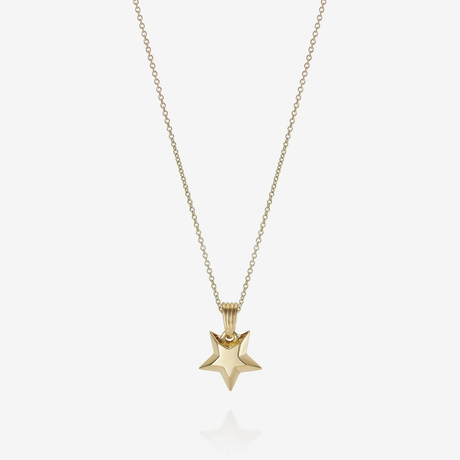 Shooting Star Pendant with 18 inch Trace Chain 9ct Yellow Gold