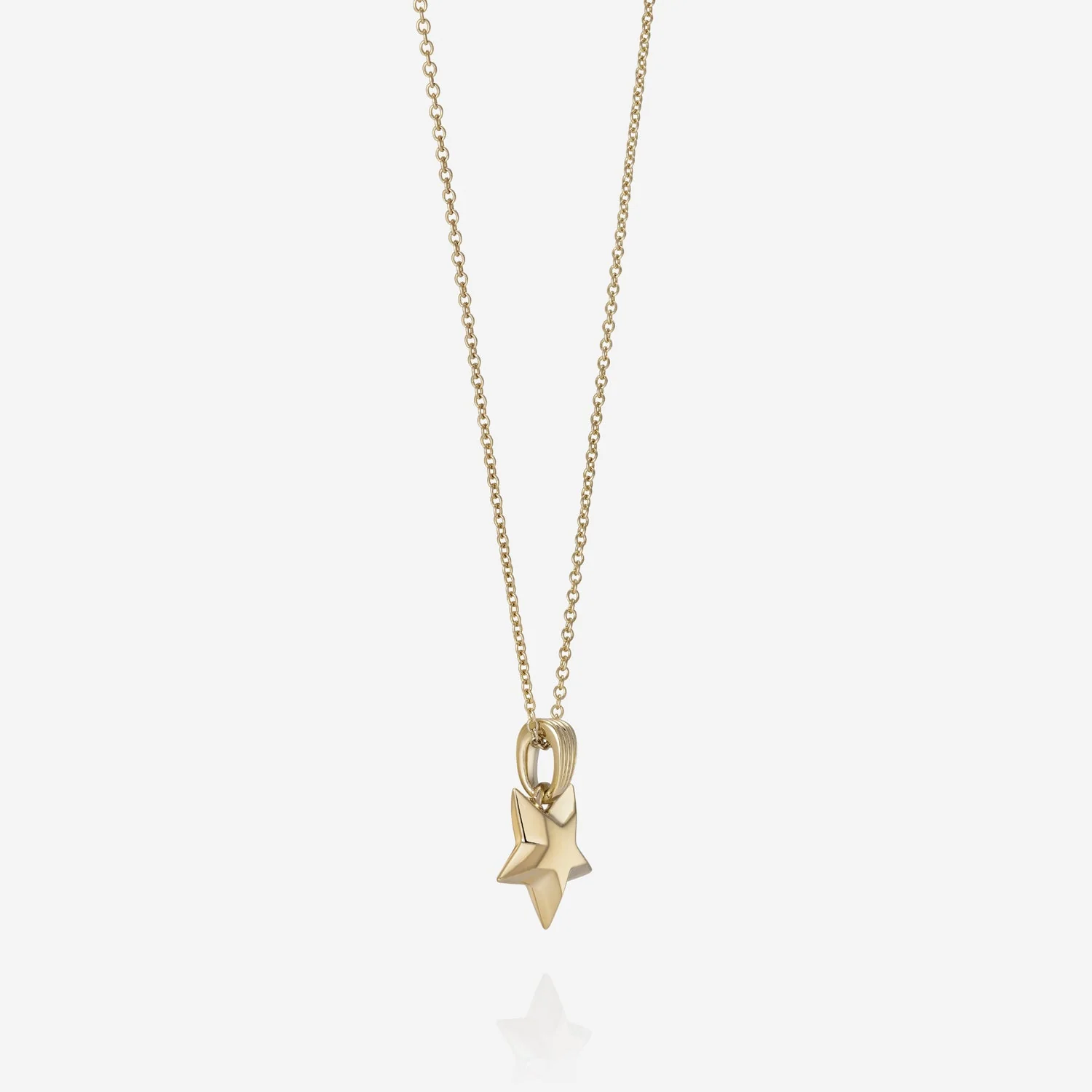 Shooting Star Pendant with 18 inch Trace Chain 9ct Yellow Gold - Image 2