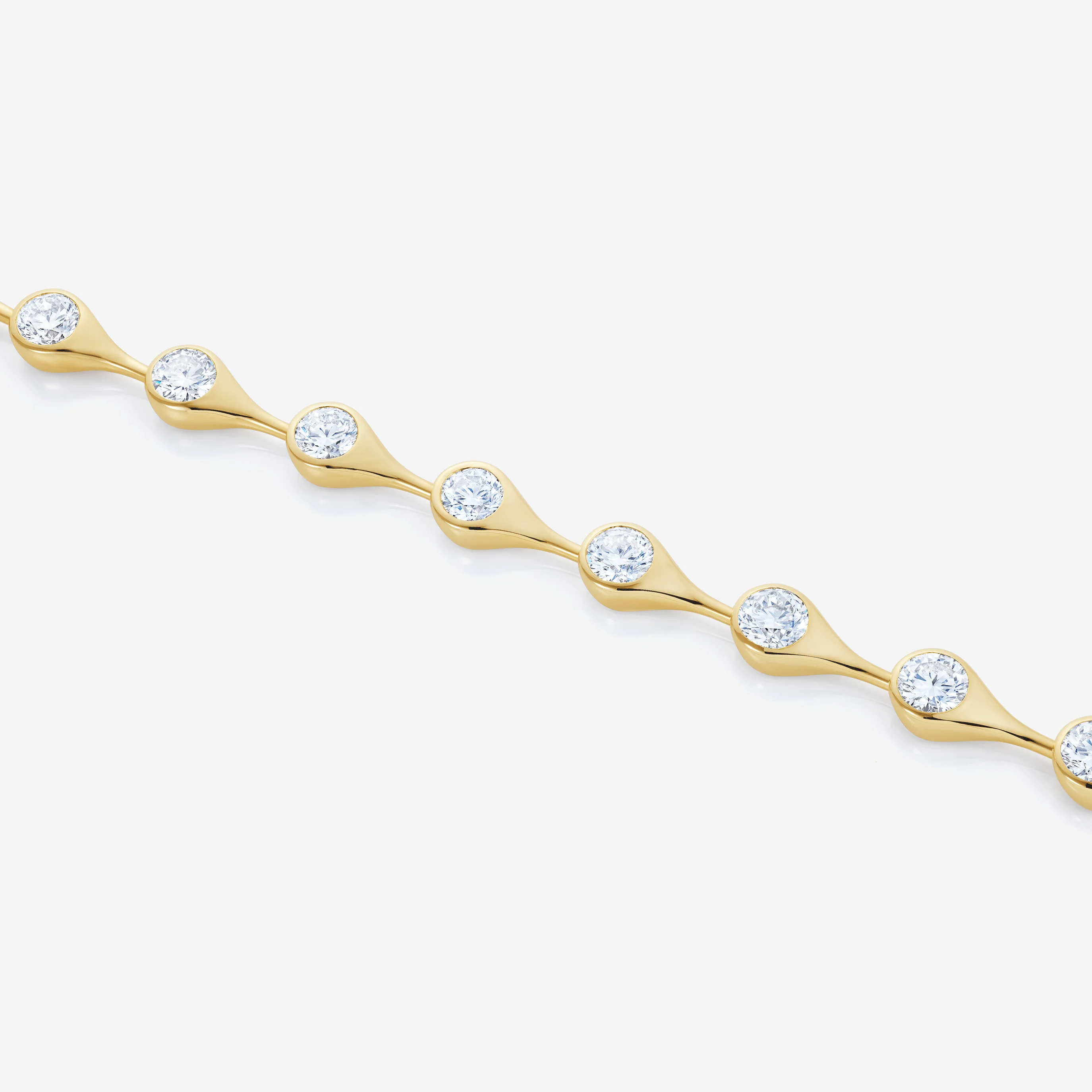 Teardrop Diamond Large Tennis Necklace, 18ct Yellow Gold (Limited Edition) - Image 5