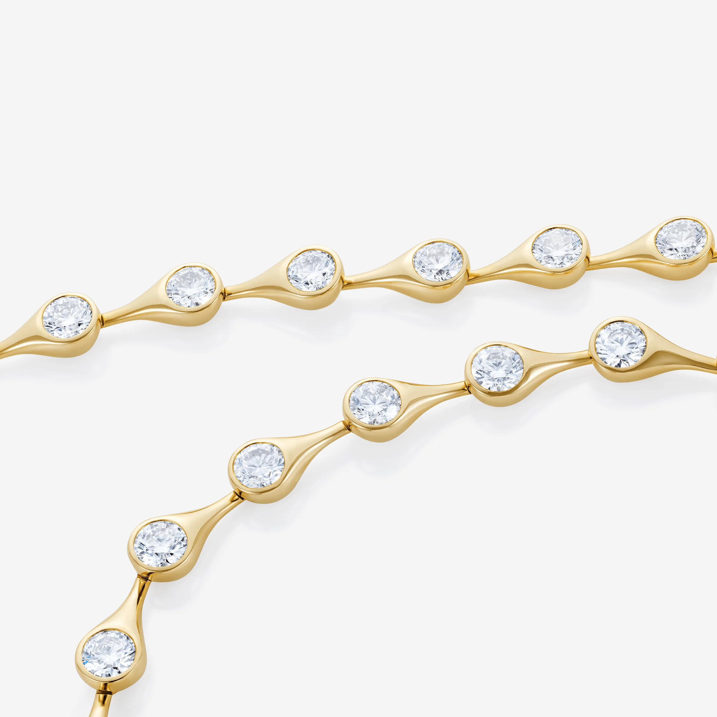 Teardrop Diamond Large Tennis Necklace, 18ct Yellow Gold (Limited Edition) - Image 6