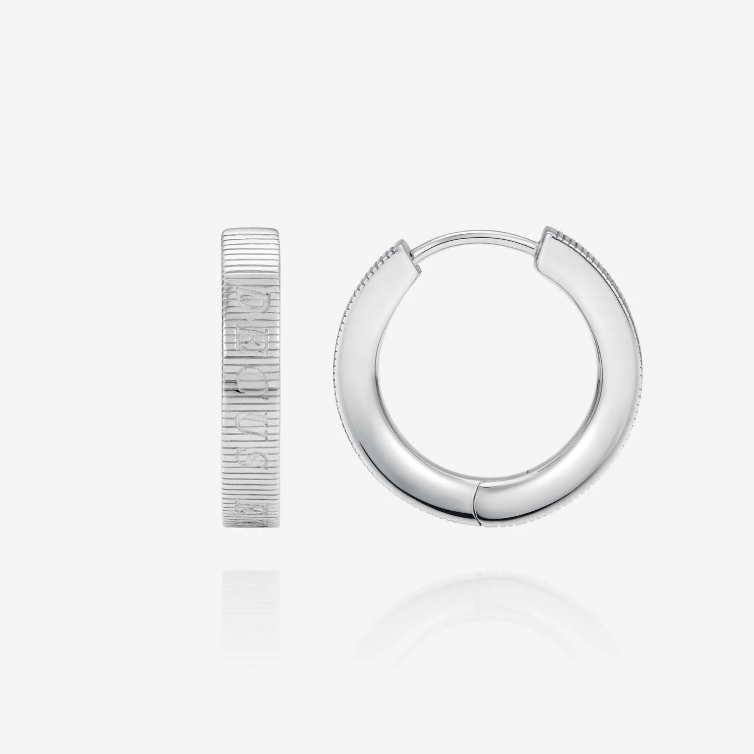 Tutamen Medium Hoop Earrings Sterling Silver - Image 2