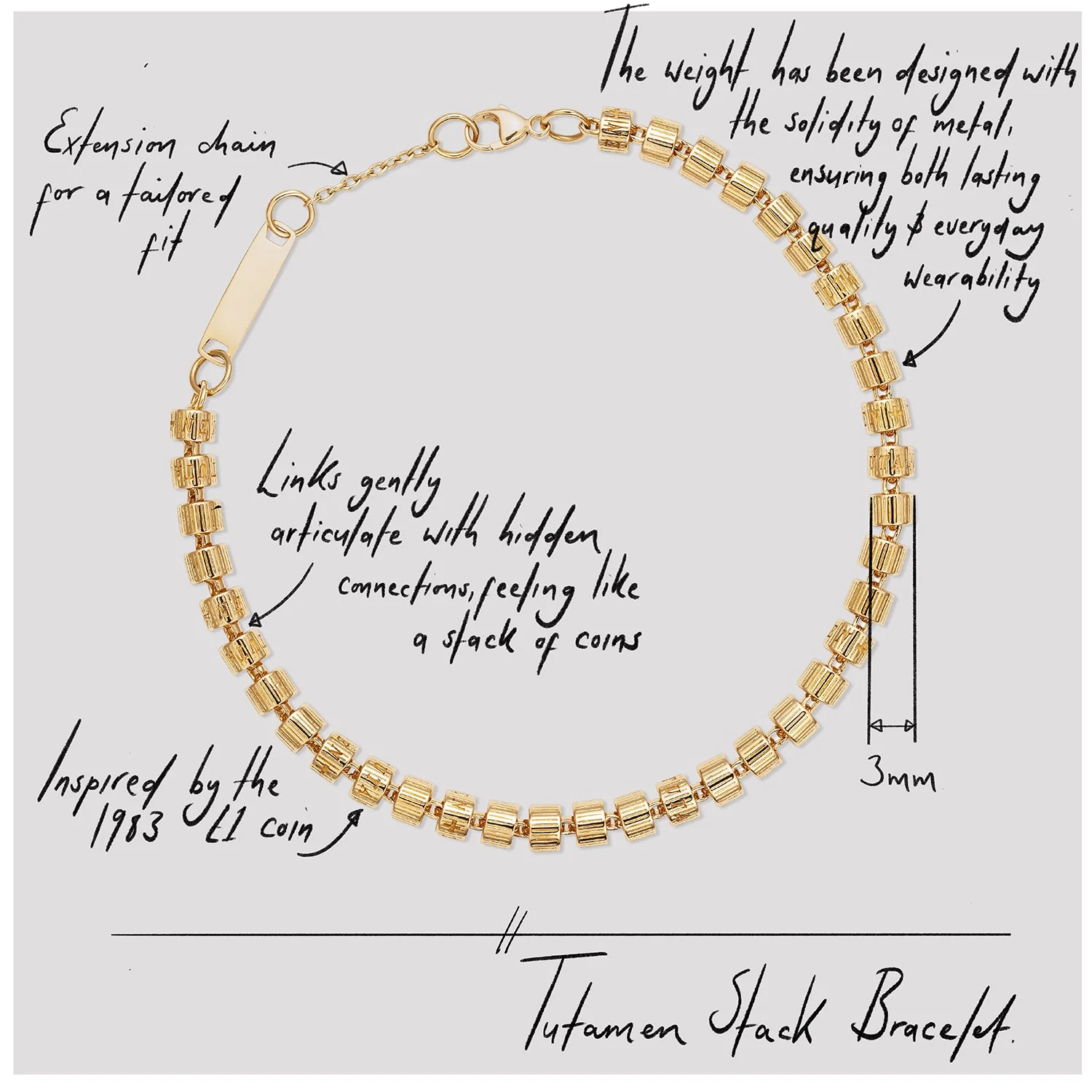 Tutamen Stack Bracelet Sterling Silver - Image 4