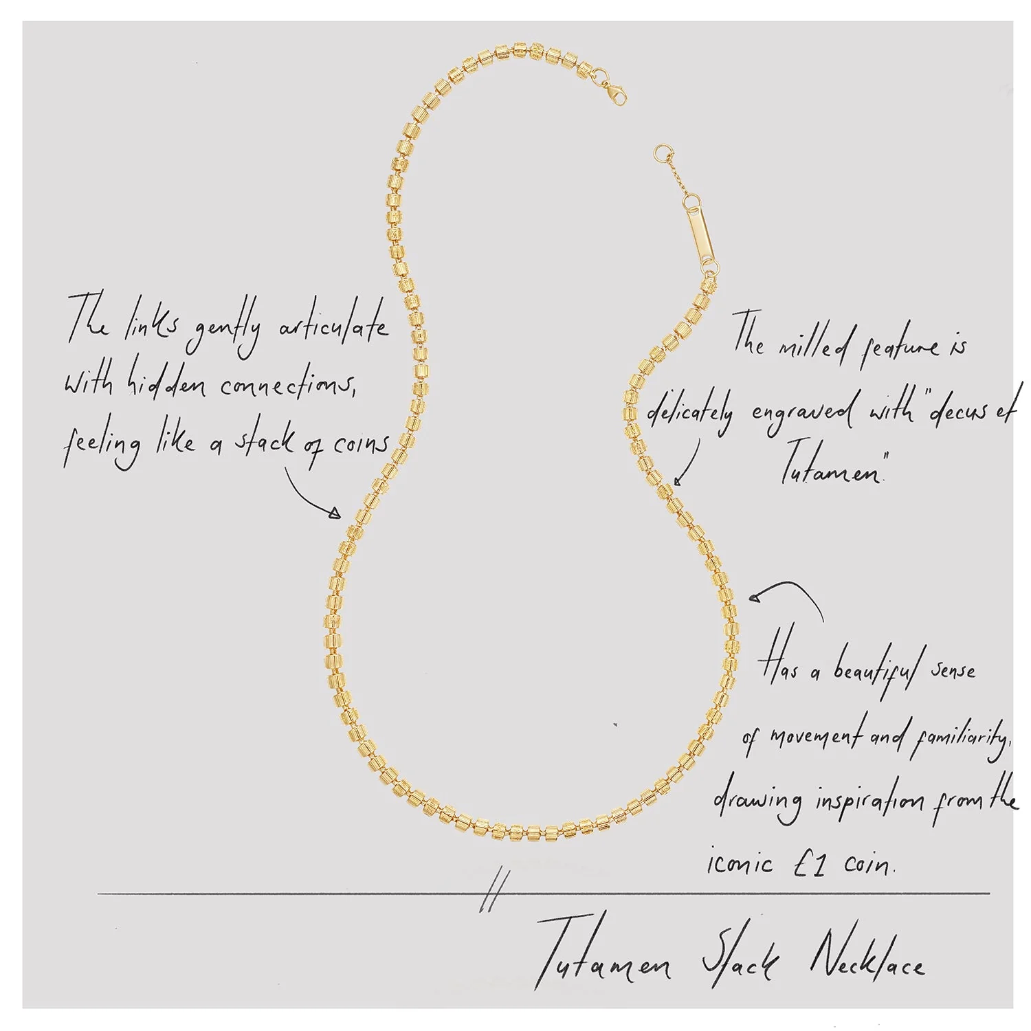 Tutamen Stack Necklace 9ct Yellow Gold - Image 4
